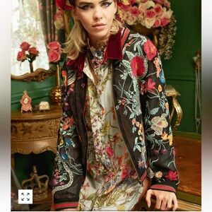 ARATTA BELLEZZA EMBROIDERED JACKET MESH SHEER SMALL